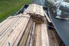 Operação da Polícia Militar Rodoviária apreende na região carga de madeira avaliada em R$ R$ 38.800,00