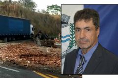 Vereador morre após capotar caminhão carregado com mandioca em Santa Maria da Serra