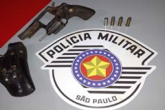 Policiais da 2ª Companhia de São Manuel prendem indivíduo por crime de porte ilegal de arma e ameaça