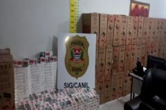 Polícia de São Manuel flagra crime de descaminho e apreende 34.950 maços de cigarros do Paraguai